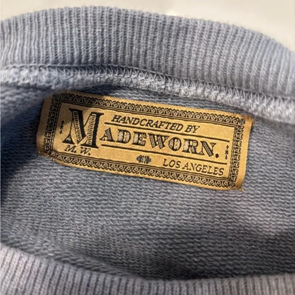 Madeworn Shrunken Sweatshirt Light Gray XL - Picture 3 of 4
